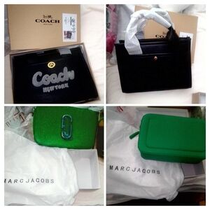 Coach Black and Silver Clutch